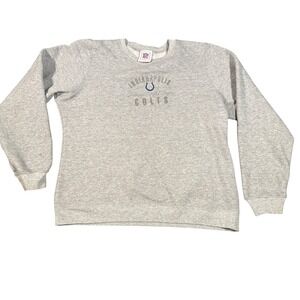 NFL For Her Indianapolis‎ Colts Sweatshirt Womens Gray Glitter Crewneck Pullover